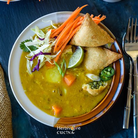 Burmese Samosa Soup recipe .